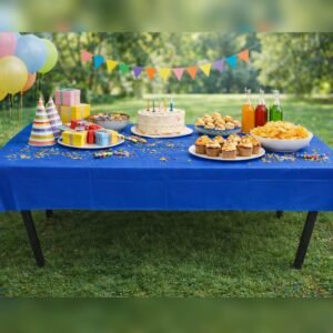 Plastic Table Cover Dark Blue