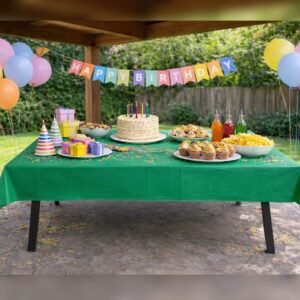 Plastic Table Cover Dark Green