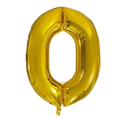 40" Gold Foil Balloon Number - Image 2