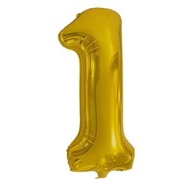 40" Gold Foil Balloon Number - Image 3