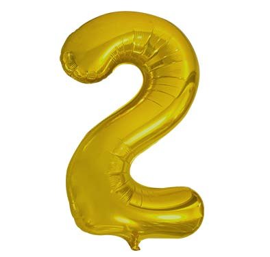 40" Gold Foil Balloon Number - Image 4