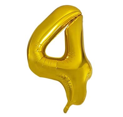 40" Gold Foil Balloon Number - Image 6