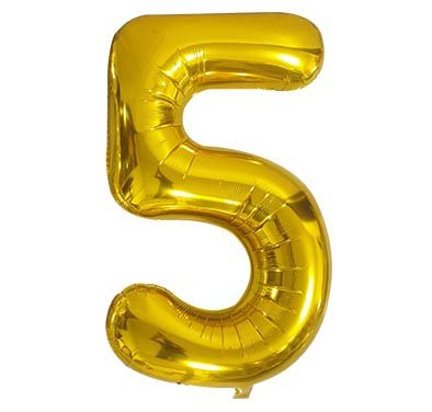40" Gold Foil Balloon Number - Image 7