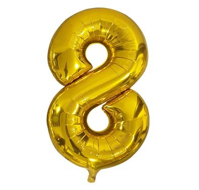 40" Gold Foil Balloon Number - Image 10