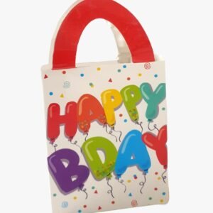 Happy Bday Printed Tote Bag | Party Favor Goodies Bag