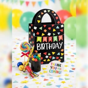 Happy Birthday Printed Tote Bag | Party Favor Goodies Bag