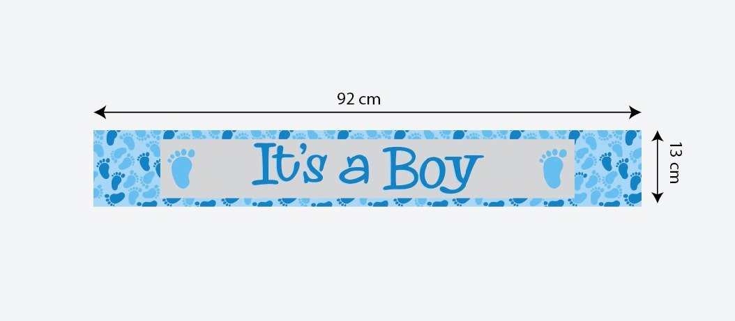 It's a Boy Foil Banner