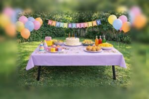 Plastic Table Cover Lavender