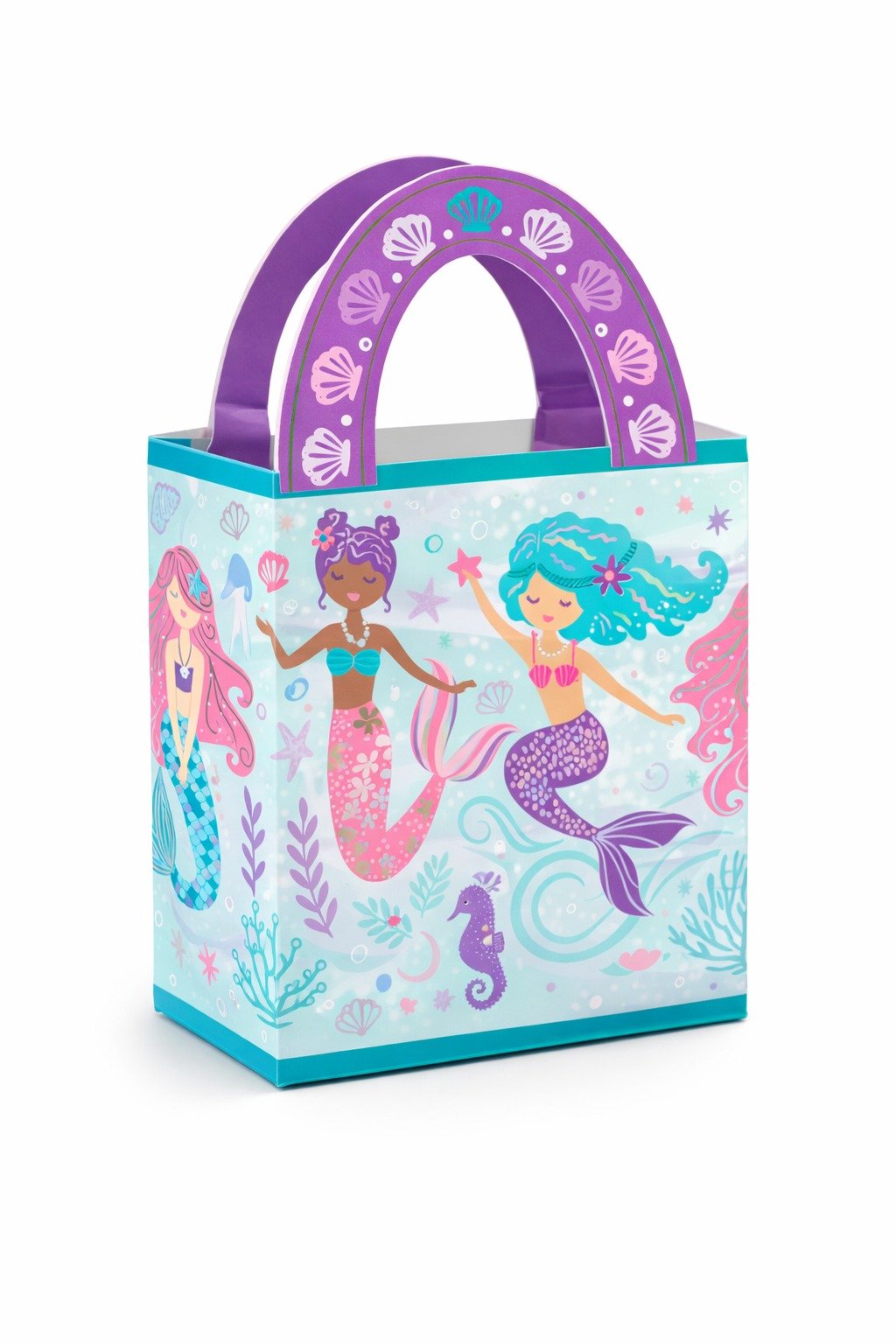 Mermaid Printed Tote Bag | Party Favor Goodies Bag - Image 2
