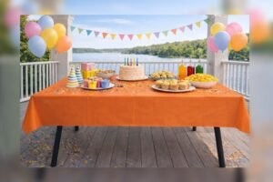 Plastic Table Cover Orange