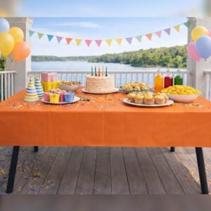 Plastic Table Cover Orange