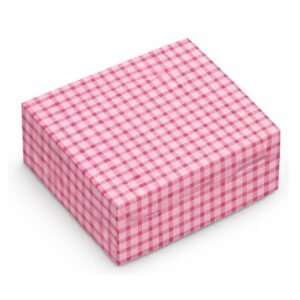 Pink Check Cake Box