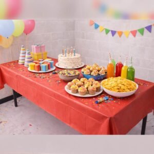 Plastic Table Cover Red