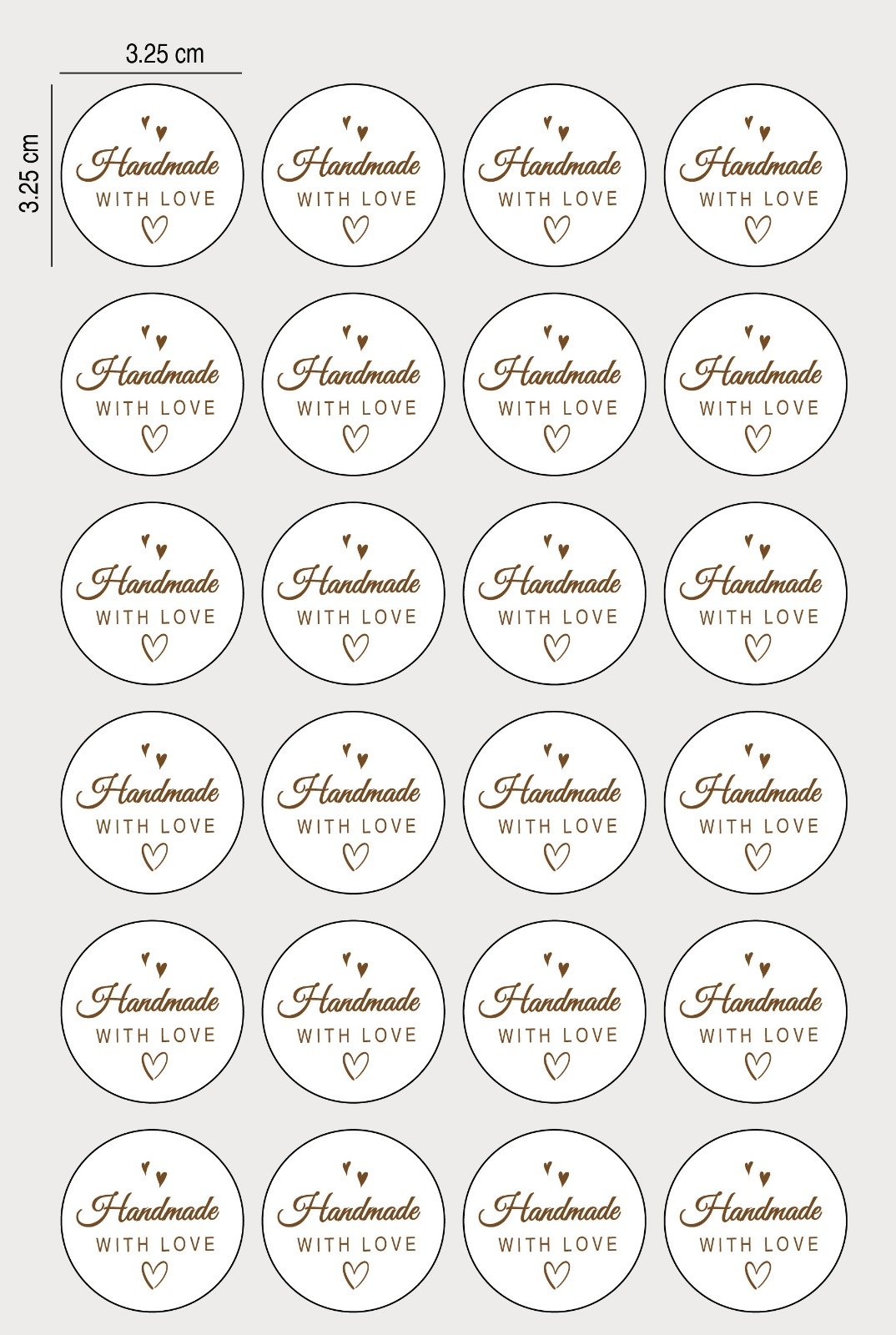 Handmade with Love Sticker