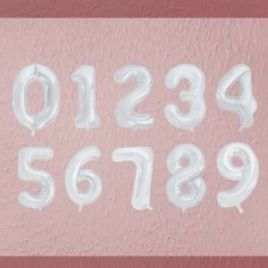 40" Silver Foil Balloon Number