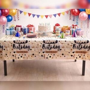 Plastic Table Cover Happy Birthday Printed
