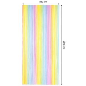 Pastel Rainbow Foil fringe Curtain