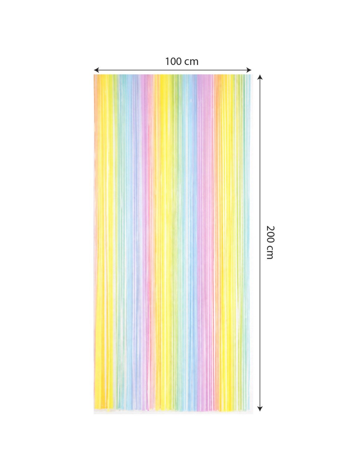 Pastel Rainbow Foil fringe Curtain